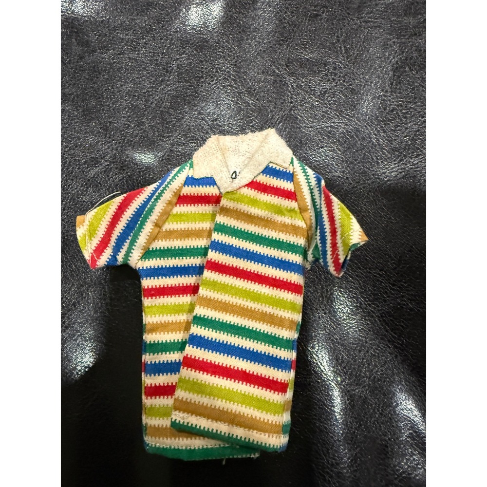 Allan Mattel Inc Rainbow Striped Polo Shirt for Doll Clothes